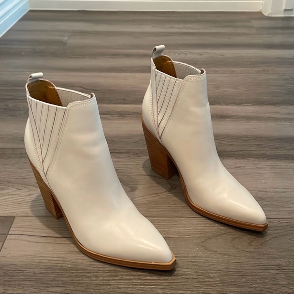 Marc Fisher White Booties